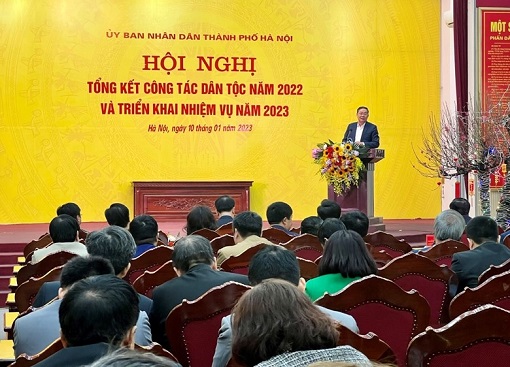 Đồng chí Lê Hồng Sơn - Phó Chủ tịch Thường trực UBND Thành phố Hà Nội phát biểu chỉ đạo tại Hội nghị